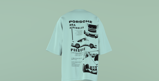 porsche car oversized t shirt