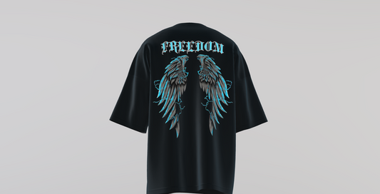 freedom black oversized t shirt