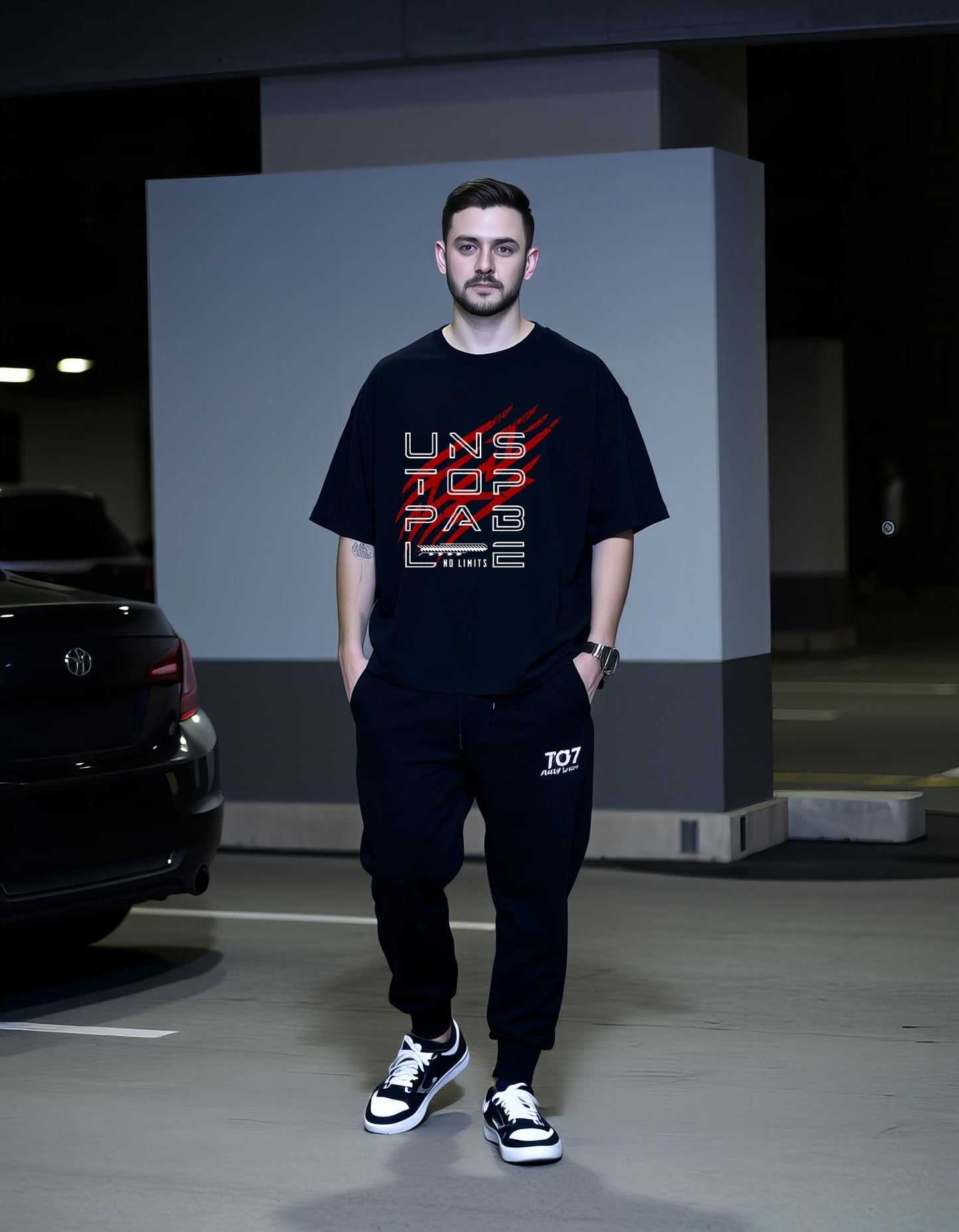 unstoppable oversized t shirt, front packet