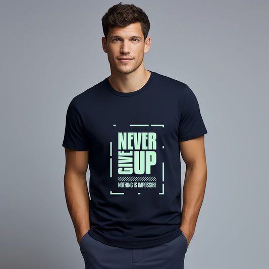 NEVER GIVE UP INSPIRATION Classic Fit T-Shirt