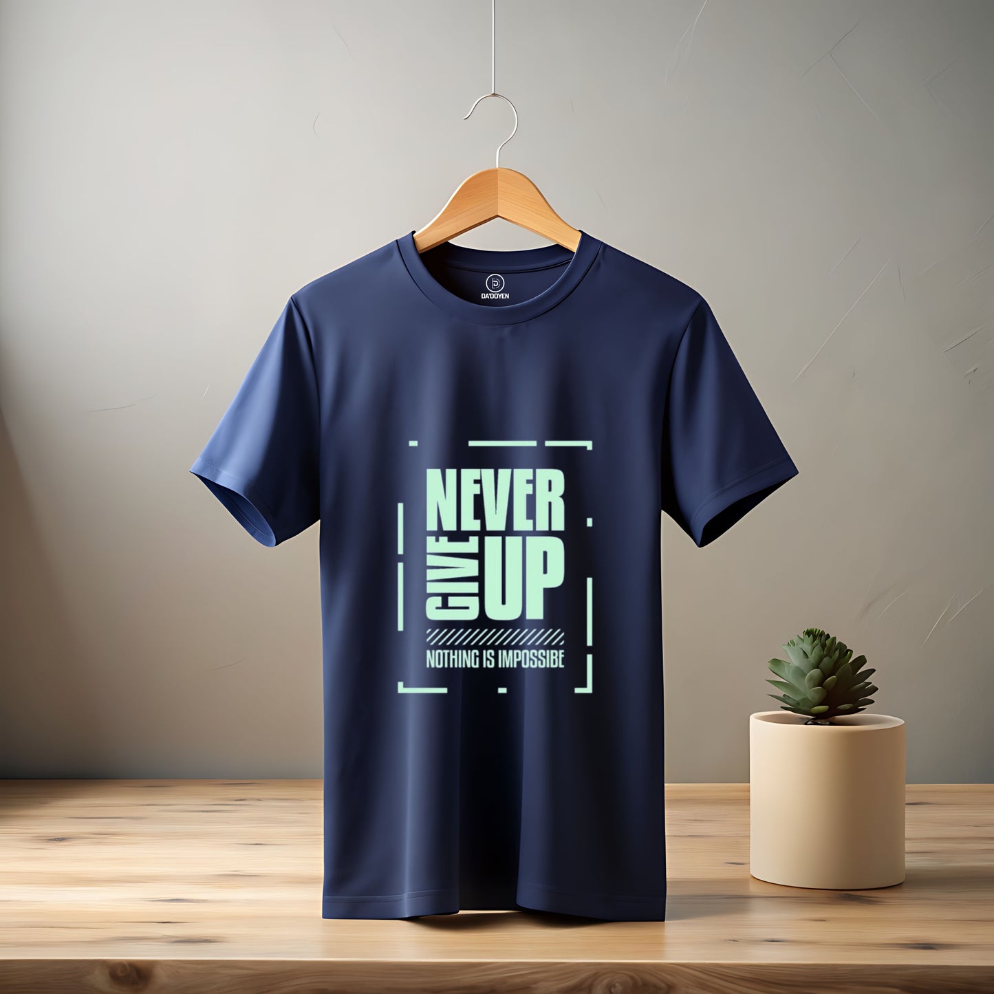 NEVER GIVE UP INSPIRATION Classic Fit T-Shirt