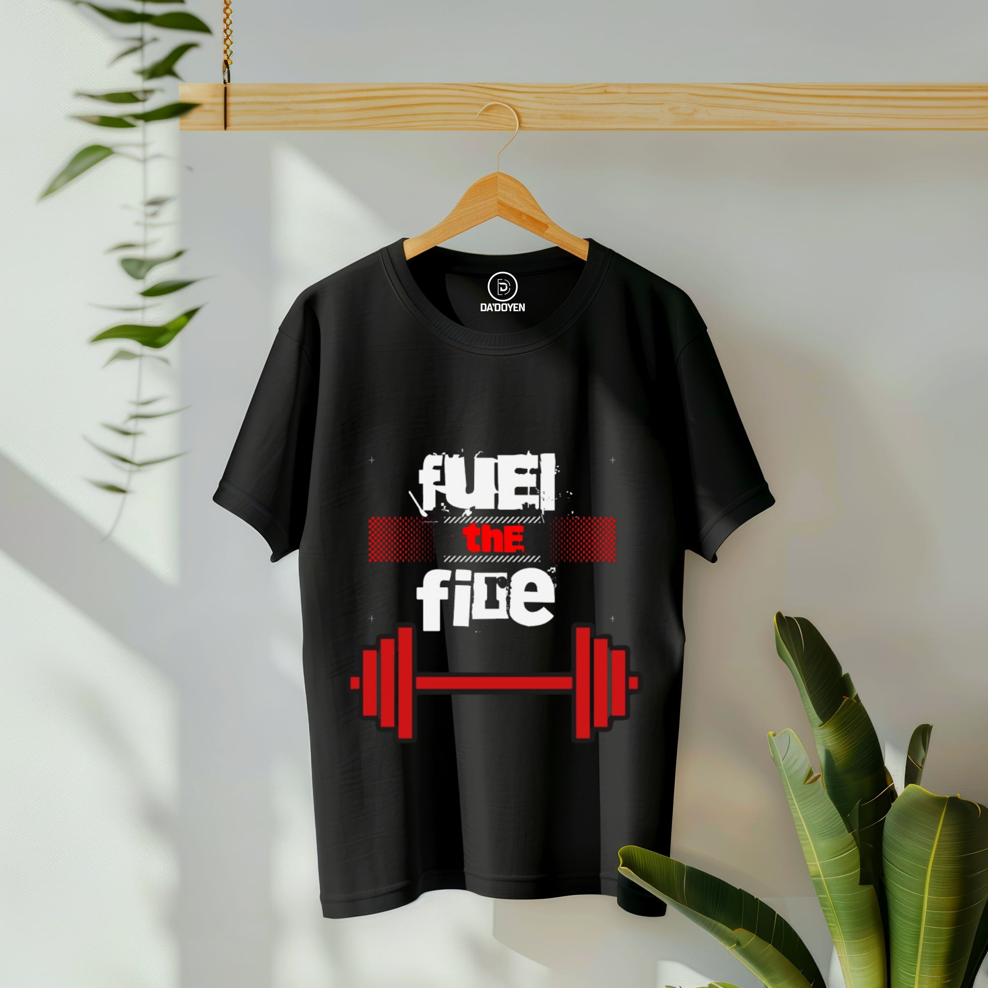 fuel the fire oversized t shirt, front packet hanger