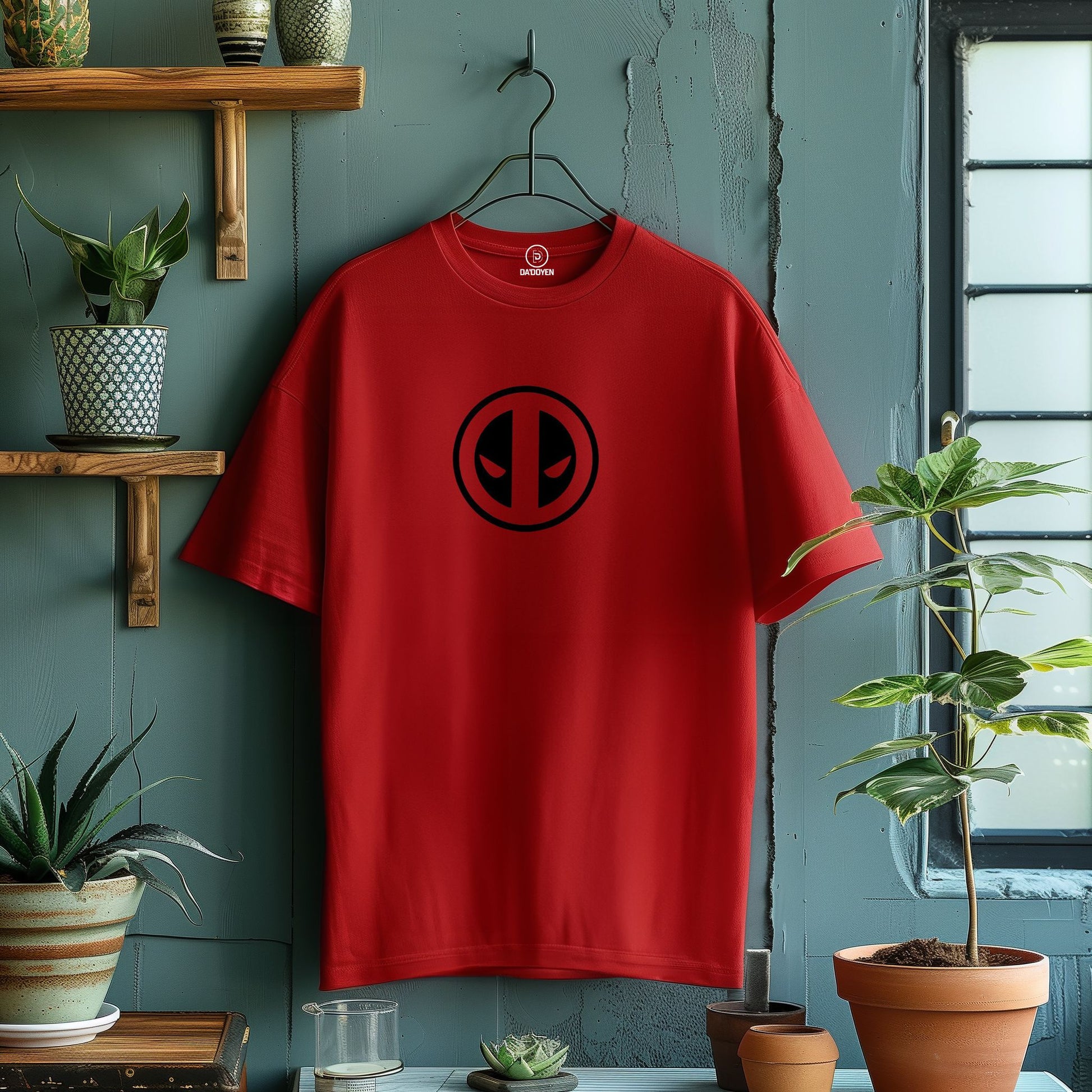 deadpool oversized t shirt, front packet