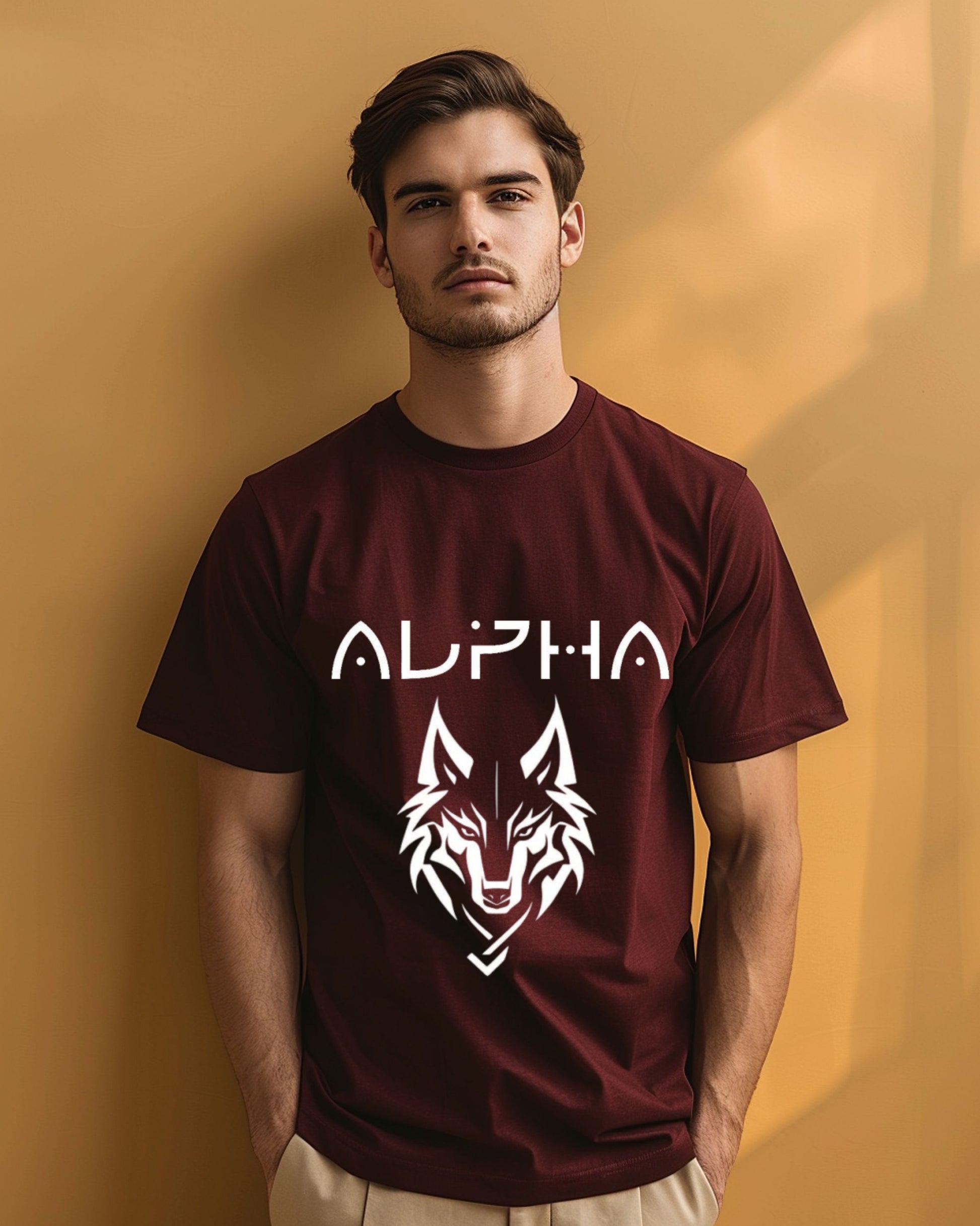 wolf alpha oversized t shirt, side packet