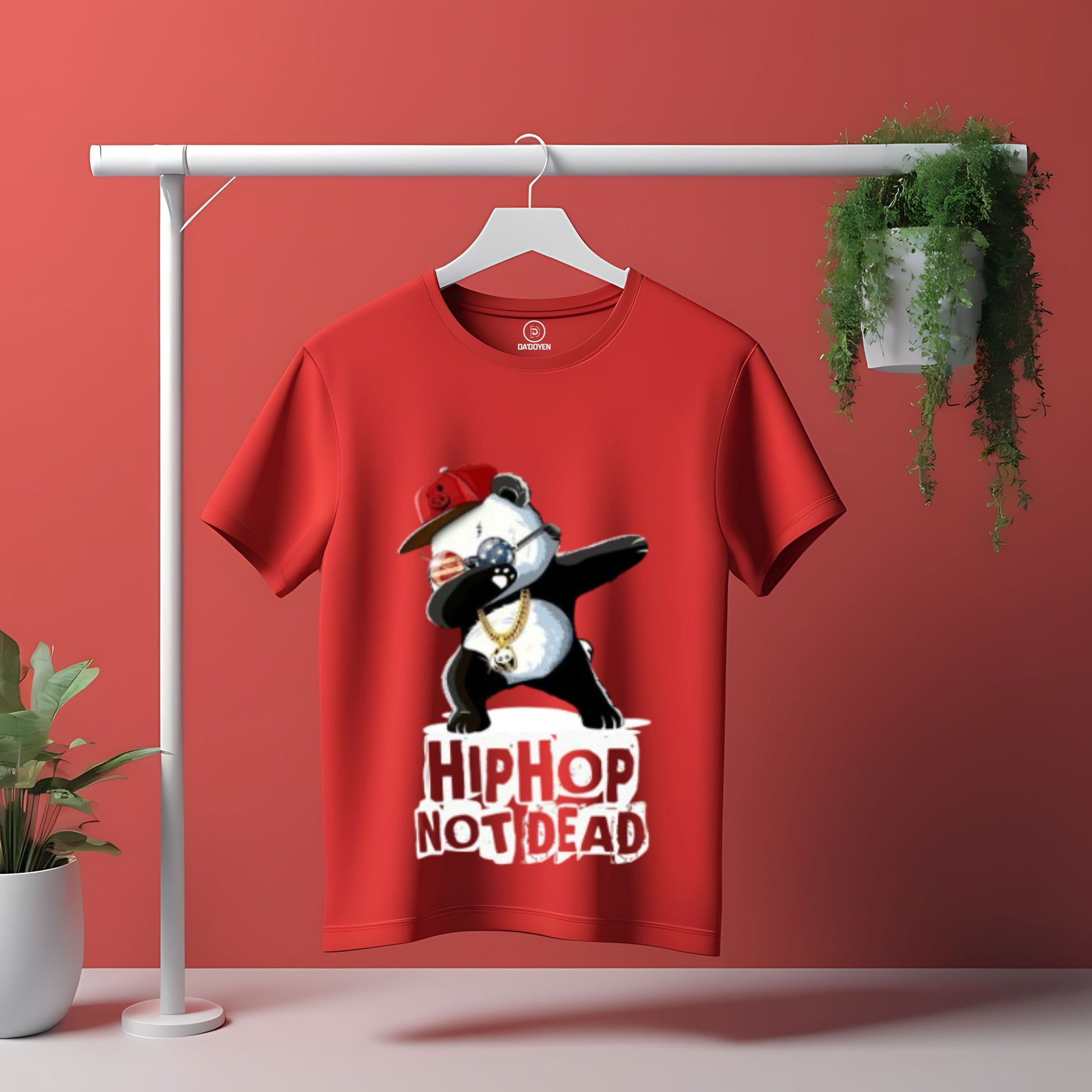 kung fu panda red oversized t shirt, front packet 