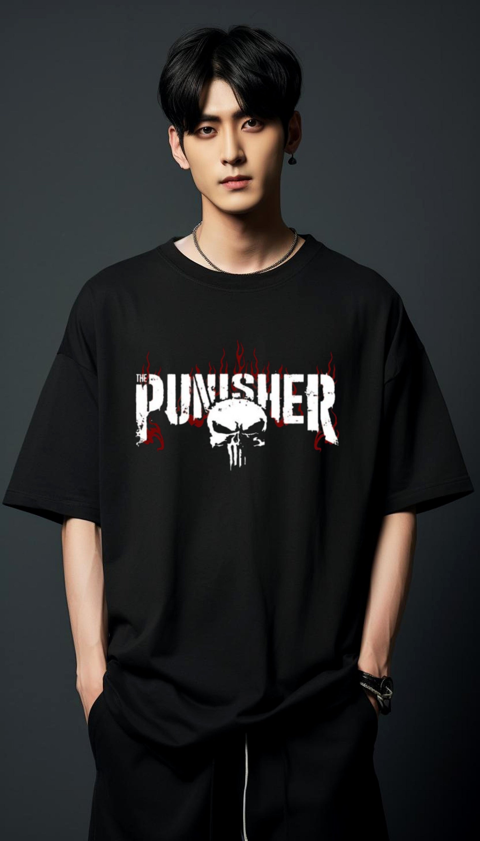 The Punisher Oversized T-Shirt, front packet