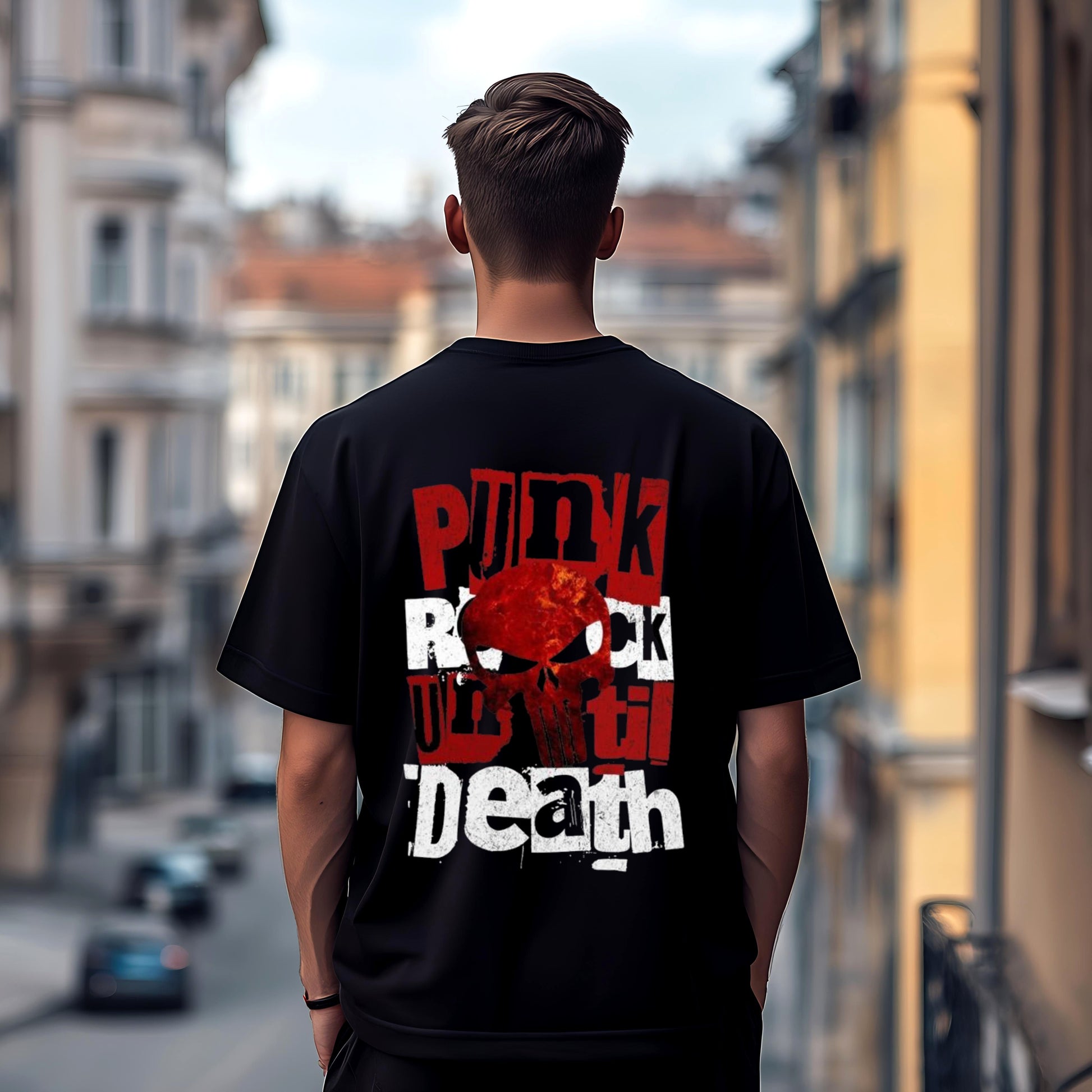 The Punisher Oversized T-Shirt, back packet