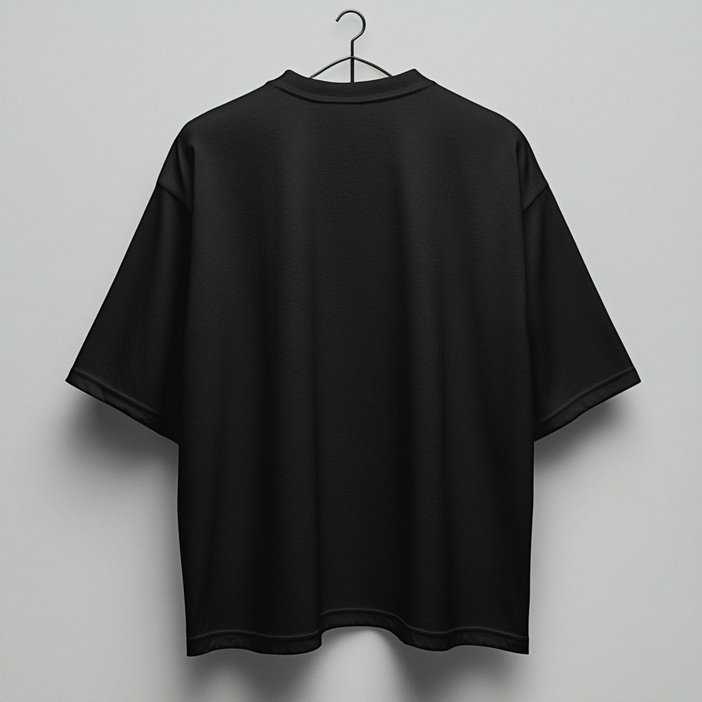 Black Solid Oversized T-Shirt