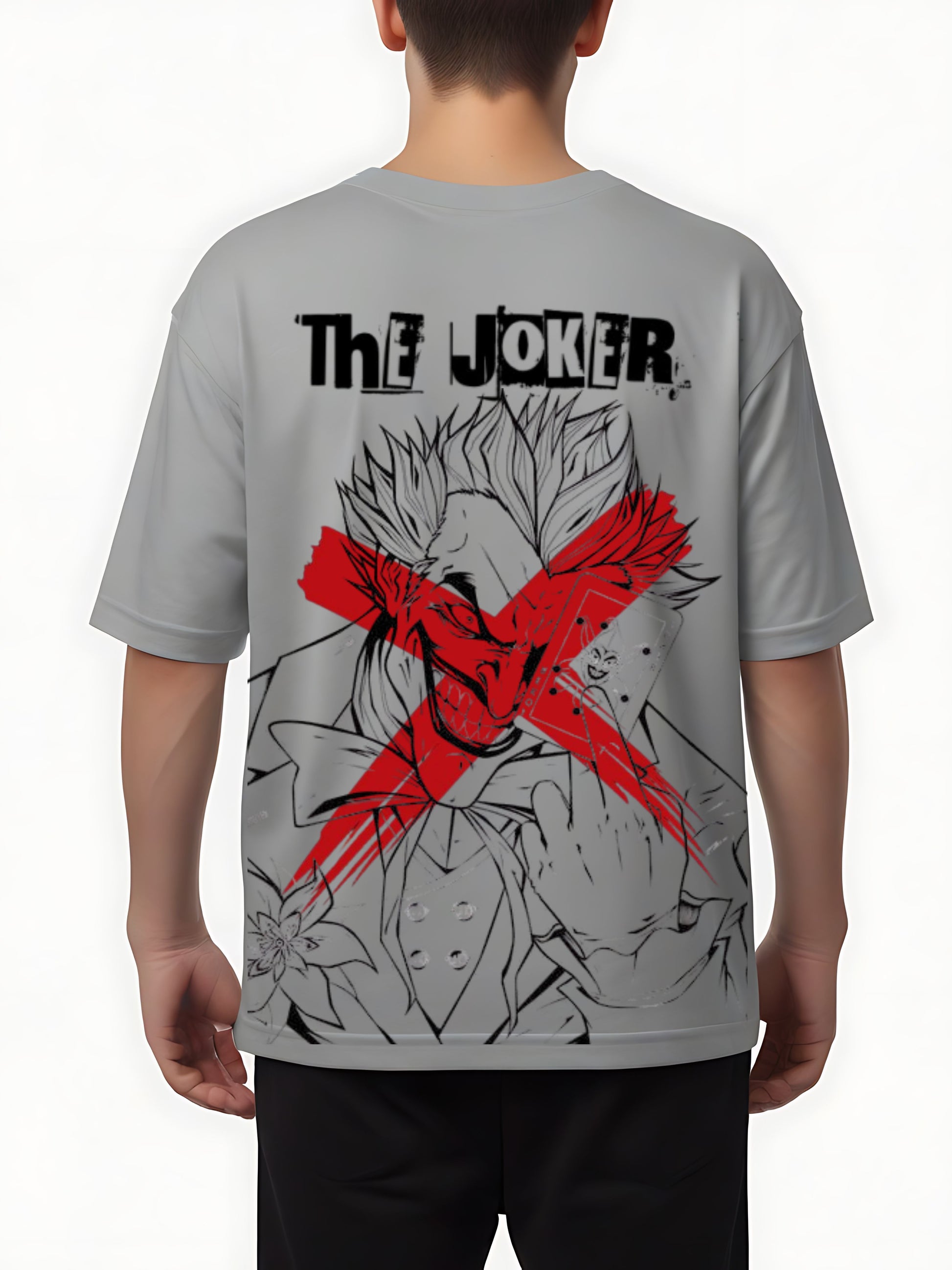 Joker Dark Knight Oversized T-Shirt, back packet